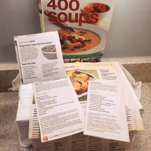 VTG The Complete Book of 400 Soups Anne Sheasby Newspaper Clipped Misc Recipes